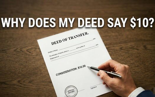 Why does my deed say 10 dollars" or "Deed Nominal Consideration