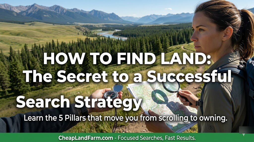 How to find land search strategy with map and compass