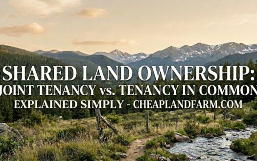 Beautiful Colorado forest and mountain landscape explaining joint tenancy vs tenancy in common land for CheapLandFarm.com
