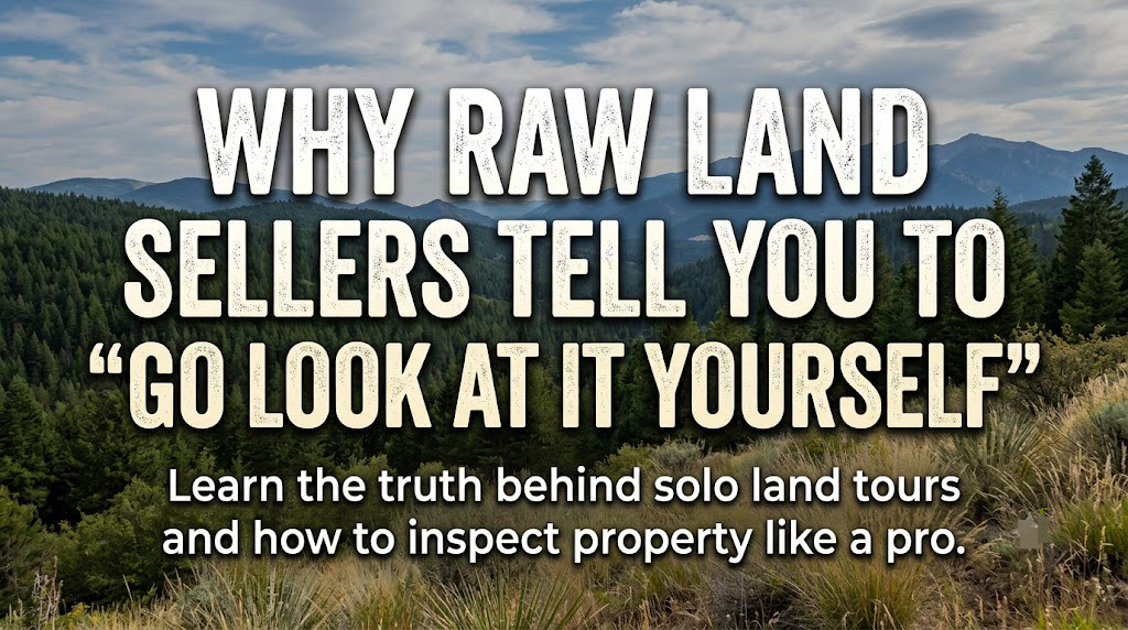Why raw land sellers tell you to visit raw